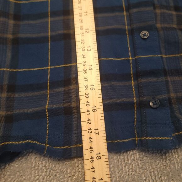 Vans Womens Size XS Crop Top Flannel Shirt Blue Long Sleeves Skater - Picture 5 of 7